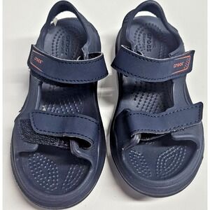 crocs kids Sz C 11 SWIFTWATER‎ EXPEDITION SANDAL Navy Blue